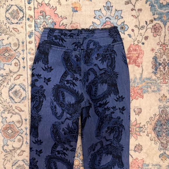 Blue Paisley Flare Pants - Picture 5 of 5